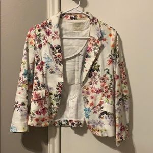 zara floral blazer
